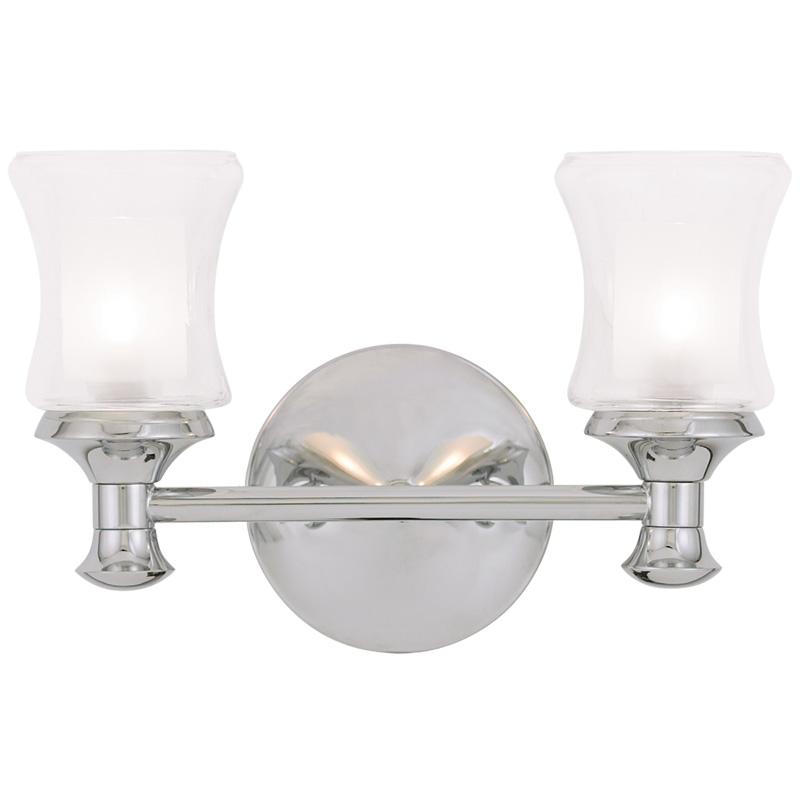 2 Light Polished Chrome  Bath Light