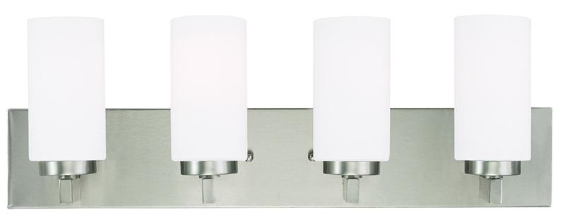 4 Light Brushed Nickel Bath Light