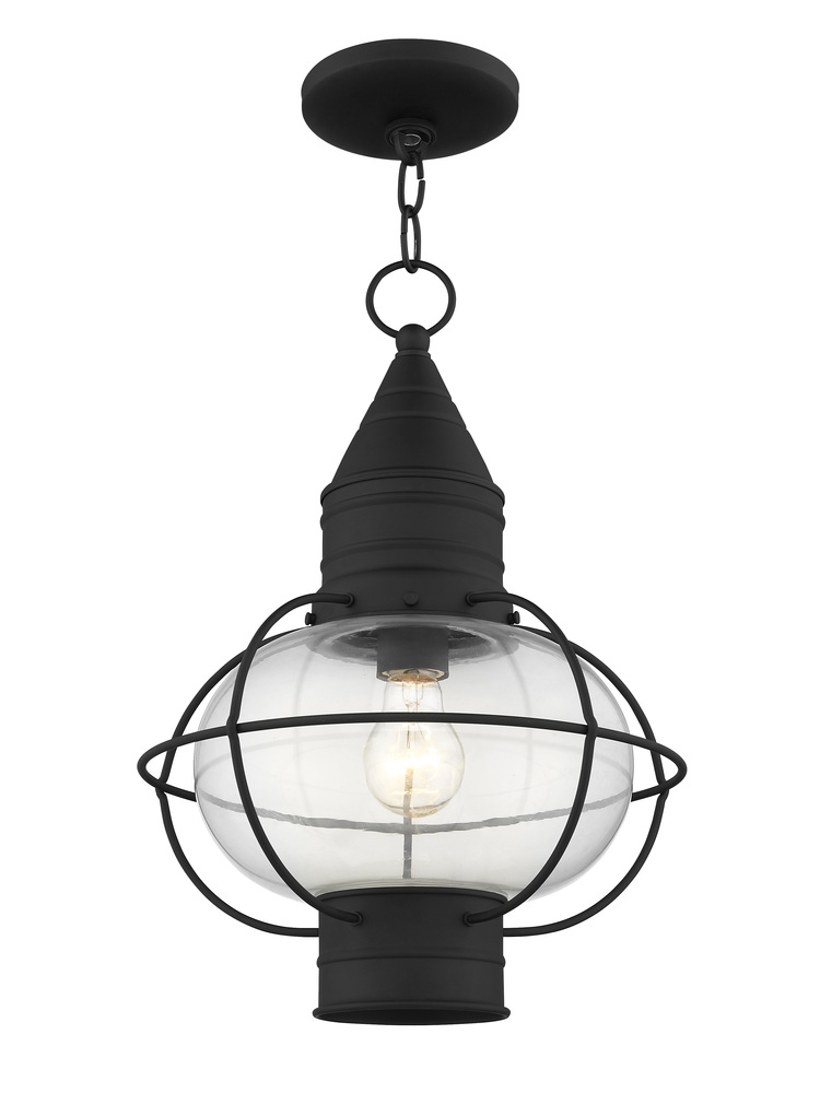 1 Light Black Outdoor Chain Lantern