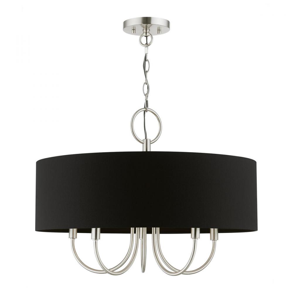 5 Light Brushed Nickel Pendant Chandelier