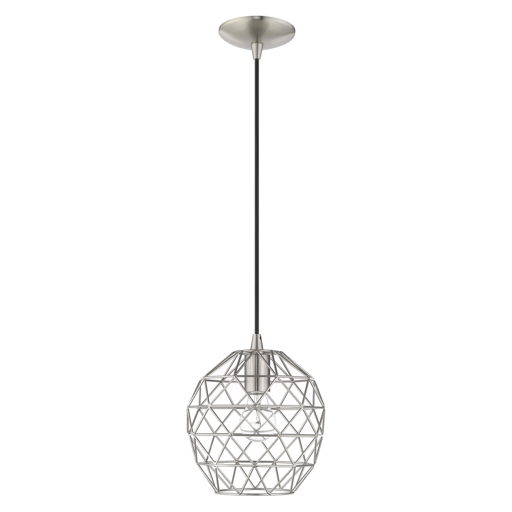 1 Lt Brushed Nickel Mini Pendant