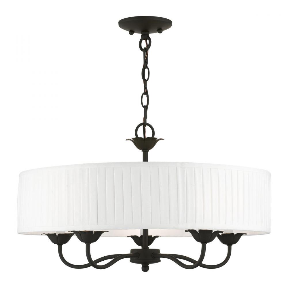 5 Light Black Pendant Chandelier