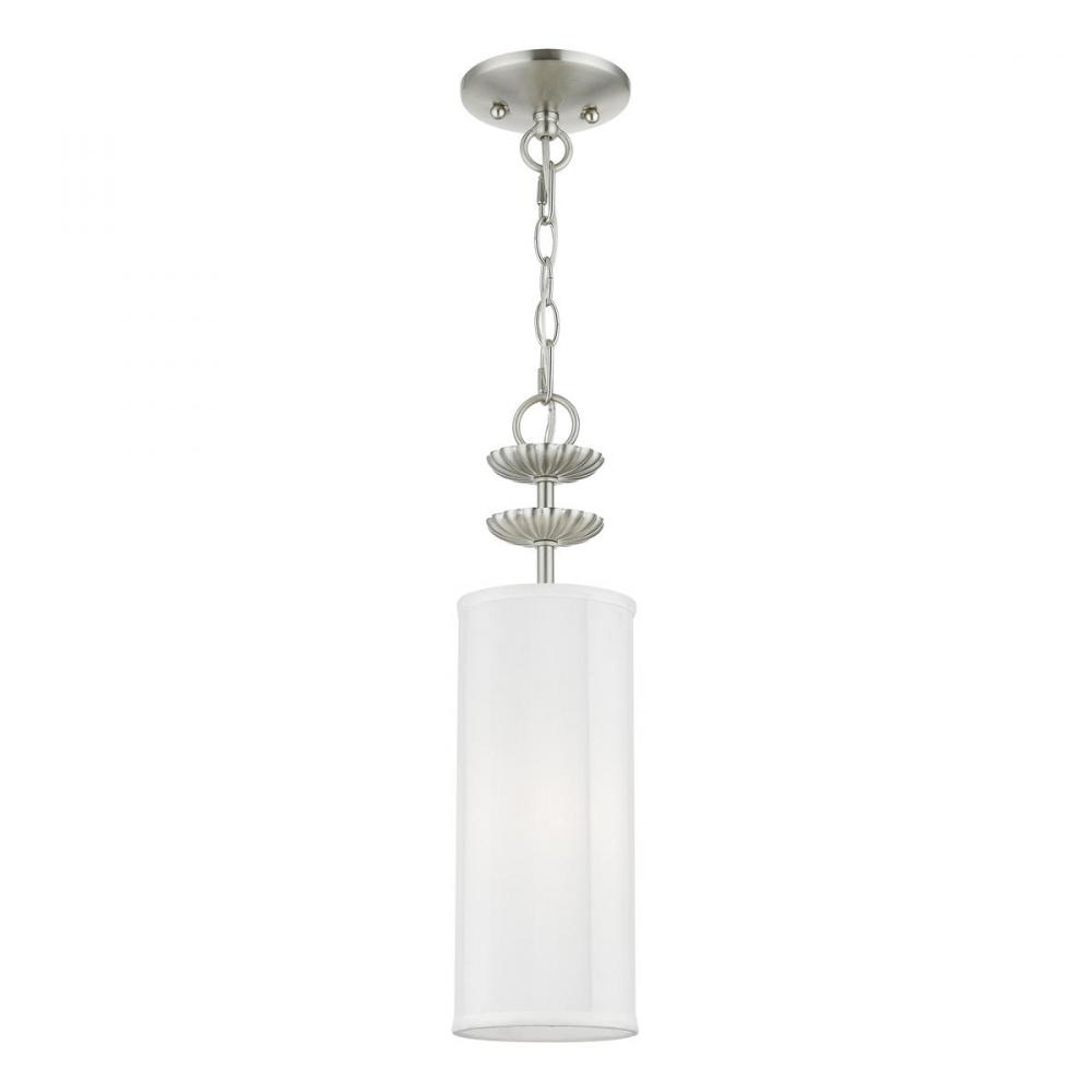 1 Light Brushed Nickel Mini Pendant