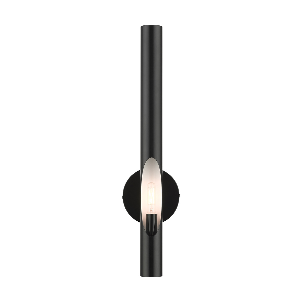 1 Lt Shiny Black ADA Single Sconce