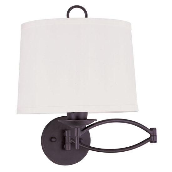 1 Light Bronze Swing Arm Wall Lamp