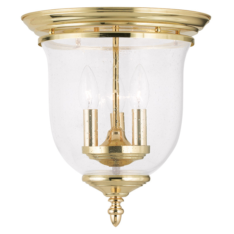 3 Light Polished Brass Ceiling Mount