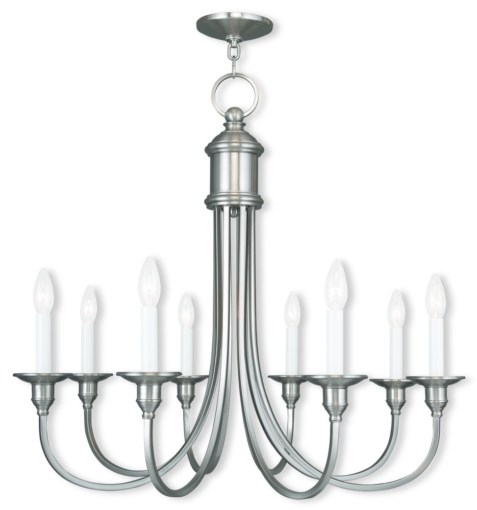 8 Light Brushed Nickel Chandelier