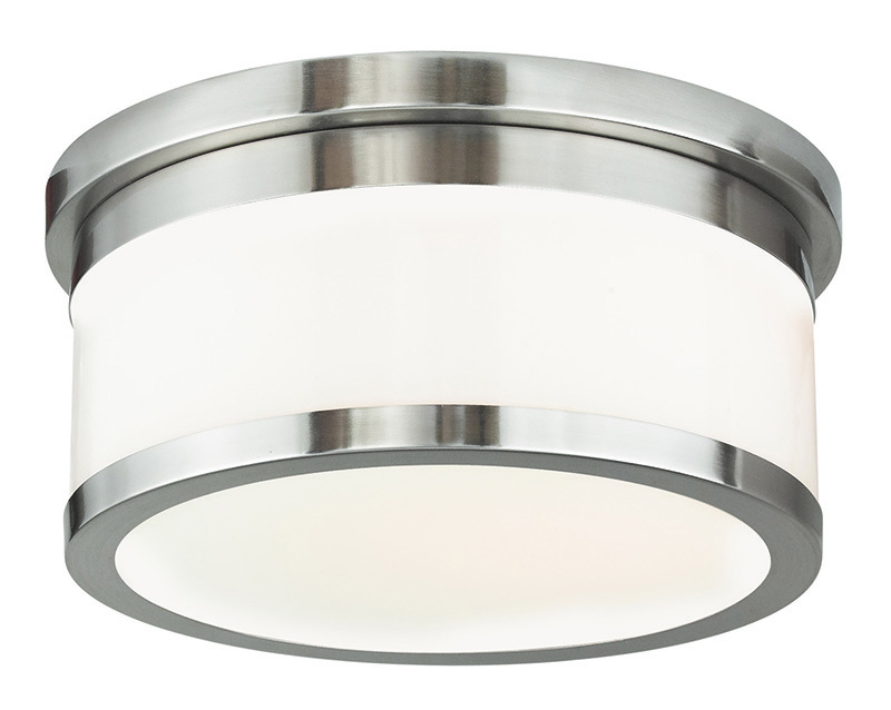 2 Light Brushed Nickel Ceiling Mount