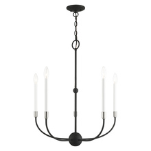 Livex Lighting 46065-04 - 5 Lt Black Chandelier