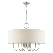 Livex Lighting 49806-91 - 7 Lt Brushed Nickel Pendant Chandelier