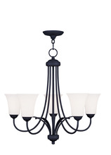  6475-04 - 5 Light Black Chandelier