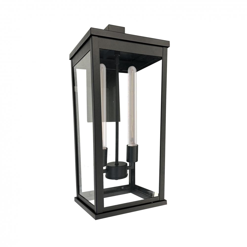 Elmgrove-2-Light Outdoor Wall Light-10"-Black