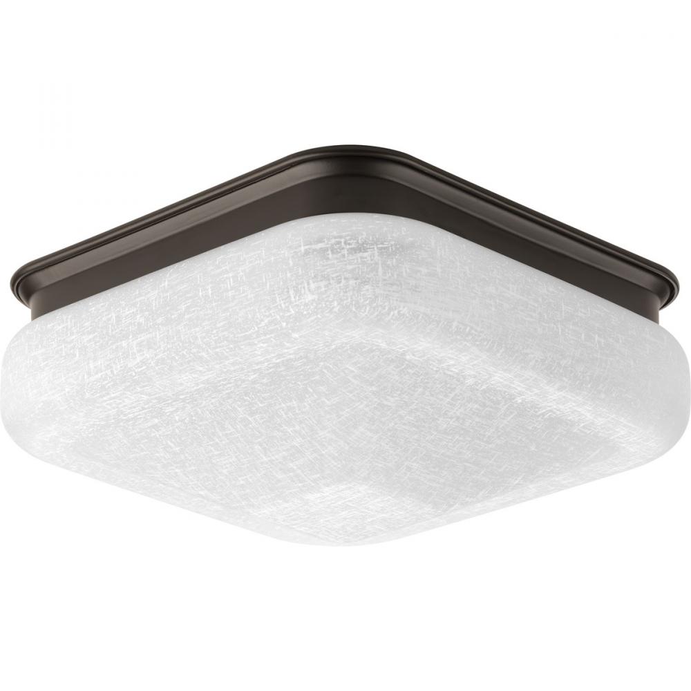 One-Light 11-1/2" LED Square Glass Flush Mount