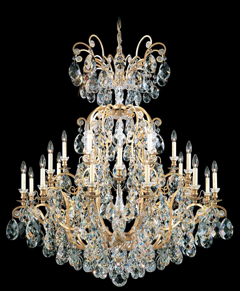 Renaissance 25 Light 120V Chandelier in Heirloom Bronze with Clear Crystals from Swarovski