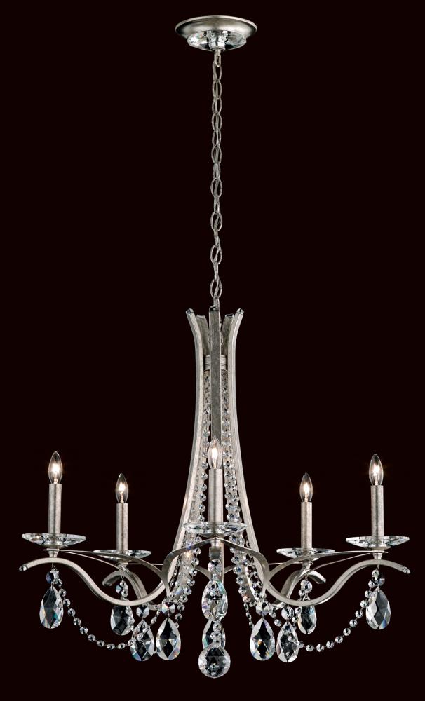 Vesca 5 Light 120V Chandelier in Ferro Black with Heritage Handcut Crystal