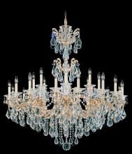  5013-48 - La Scala 24 Light 120V Chandelier in Antique Silver with Clear Heritage Handcut Crystal