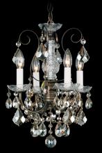 Schonbek 1870 3648-76H - New Orleans 4 Light 120V Chandelier in Heirloom Bronze with Clear Heritage Handcut Crystal