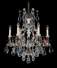 Schonbek 1870 3770-26S - Renaissance 7 Light 120V Chandelier in French Gold with Clear Crystals from Swarovski