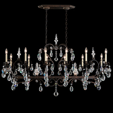 Schonbek 1870 3796N-76H - Renaissance 14 Light 120V Chandelier in Heirloom Bronze with Clear Heritage Handcut Crystal