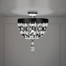 Schonbek 1870 S2817-48O - Bali 16in LED 120V-277V Semi-Flush Mount in Antique Silver with Clear Optic Crystal