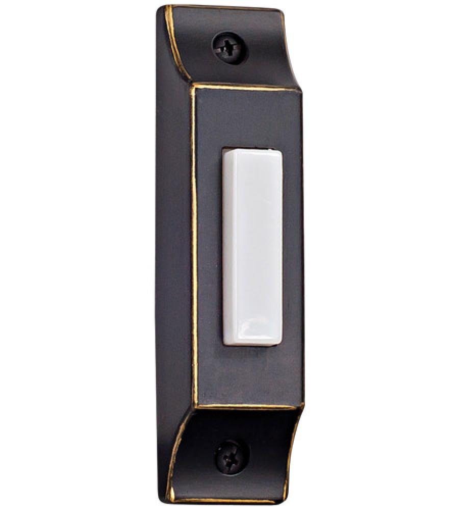 Surface Mount Die-Cast Builder's Series LED Lighted Push Button in Antique Bronze