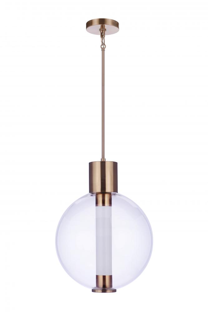 Watson 1 Light LED Pendant in Satin Brass