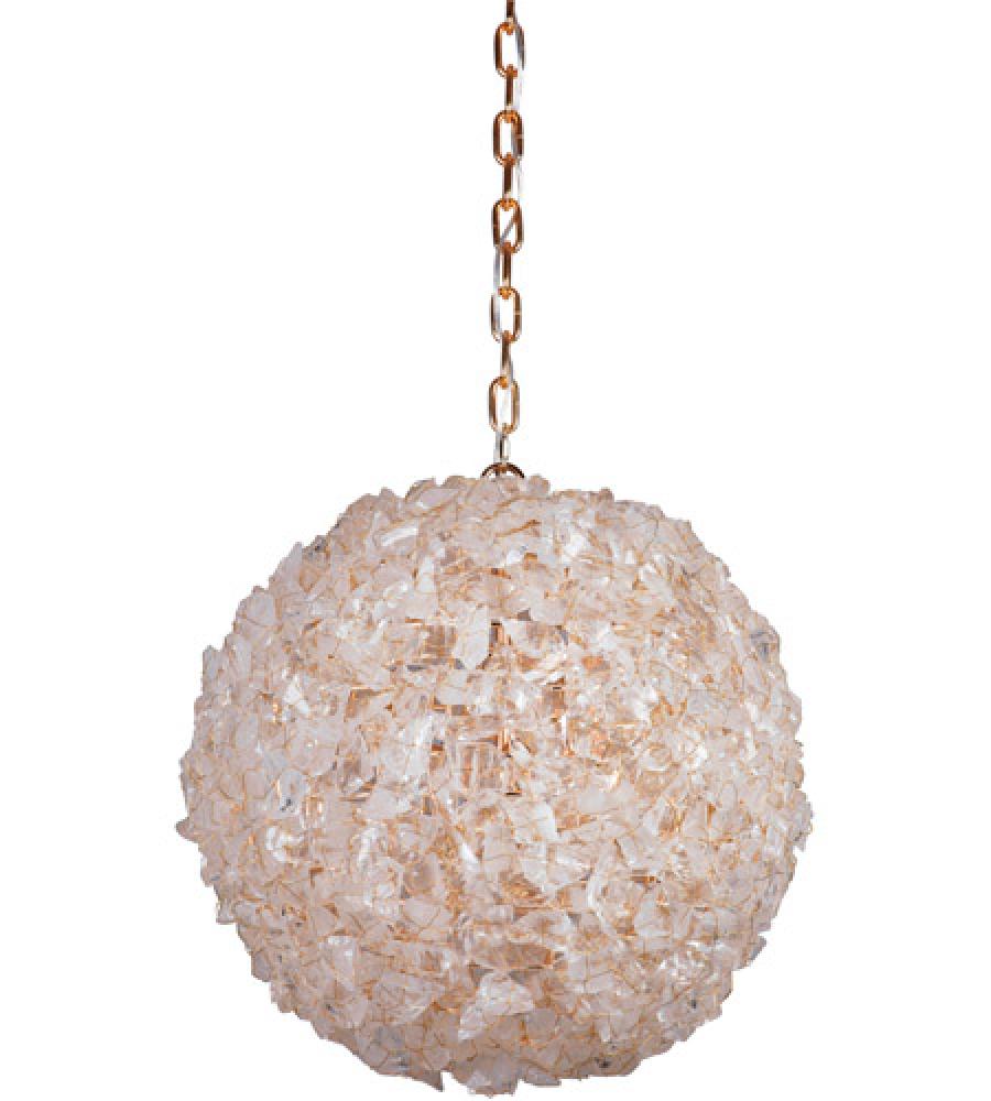 Roxx 4 Light X-Large Pendant in Gilded w/Quartz Crystals