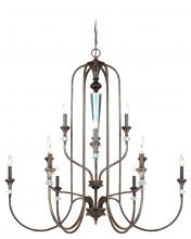 Craftmade 26712-MBS - Boulevard 12 Light Chandelier in Mocha Bronze/Silver Accents