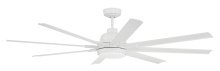 Craftmade RSH65W8 - Rush 65" 8-Blade Indoor/Outdoor (Wet) Ceiling Fan in White w/ White Blades