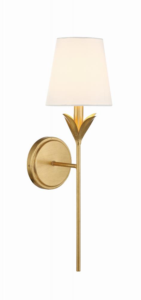 Broche 1 Light Antique Gold Sconce