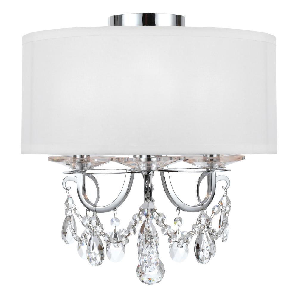 Othello 3 Light Polished Chrome Semi Flush Mount