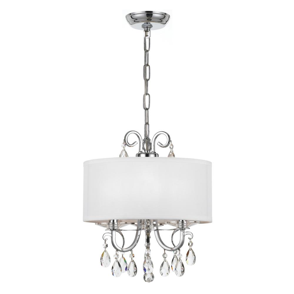 Othello 3 Light Swarovski Strass Crystal Polished Chrome Mini Chandelier