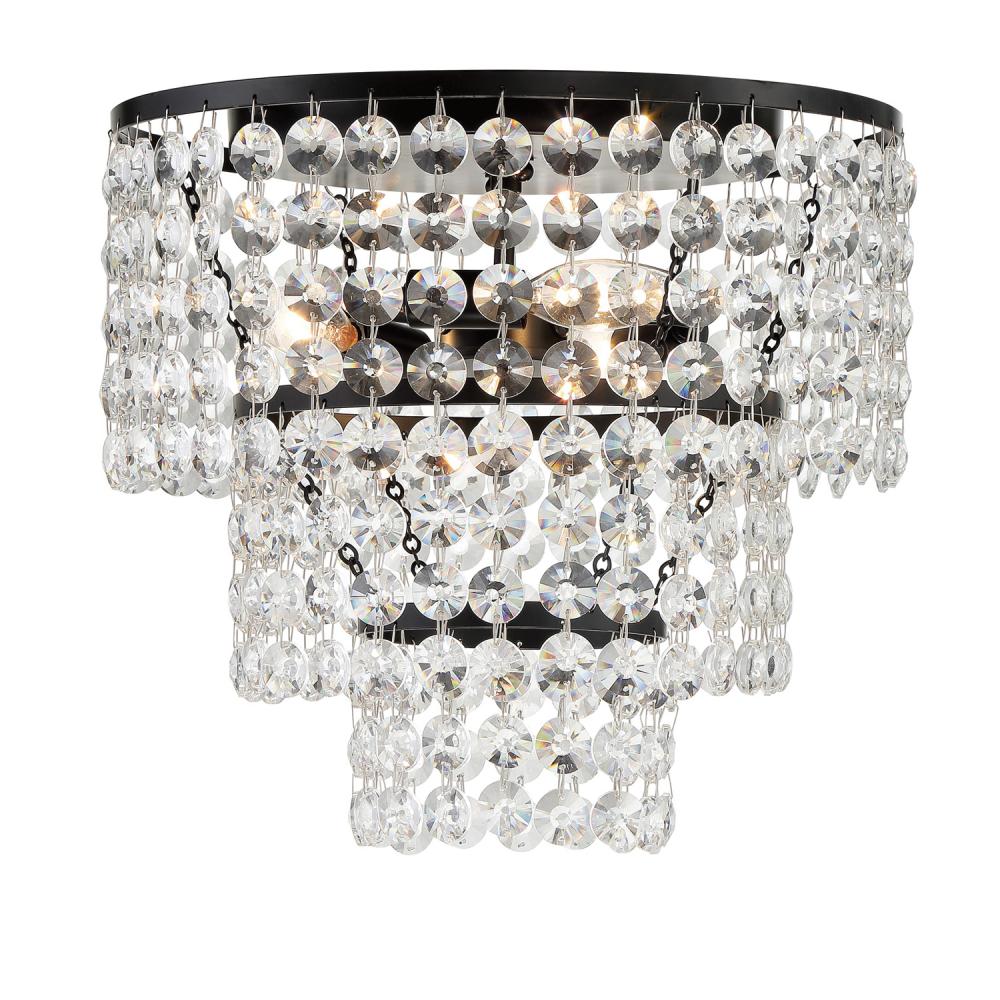 Gabrielle 3 Light Matte Black Flush Mount