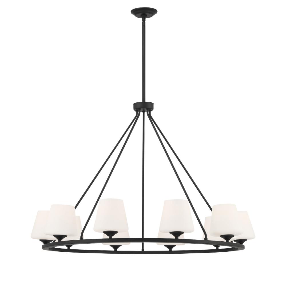 Keenan 10 Light Matte Black Chandelier