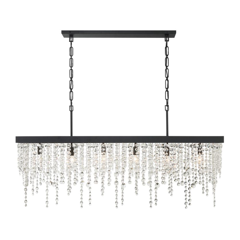 Winham 6 Light Black Forged Chandelier