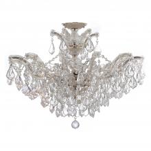 Crystorama 4439-CH-CL-SAQ_CEILING - Maria Theresa 6 Light Spectra Crystal Polished Chrome Semi Flush Mount