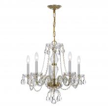 Crystorama 5085-PB-CL-S - Traditional Crystal 21'' Swarovski Strass Crystal Polished Brass Chandelier