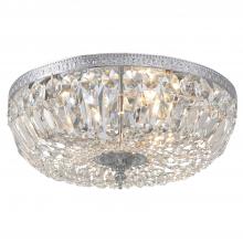 Crystorama 716-CH-CL-SAQ - Crystorama 3 Light Spectra Crystal Polished Chrome Flush Mount