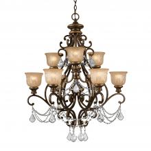 Crystorama 7509-BU-CL-S - Norwalk 9 Light Swarovski Strass Crystal Bronze Umber Chandelier