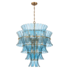 Crystorama ABI-2008-AG-BL - Abigail 29.5'' Aged Brass Chandelier