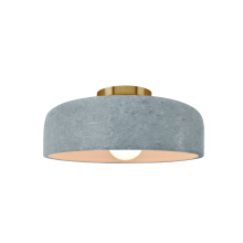 Justice Design Group CER-6340-CONC-BRSS-LED1-700 - Small Spire LED Semi-Flush