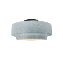 Justice Design Group CER-6360-CONC-MBLK-LED1-700 - Small Tier LED Semi-Flush