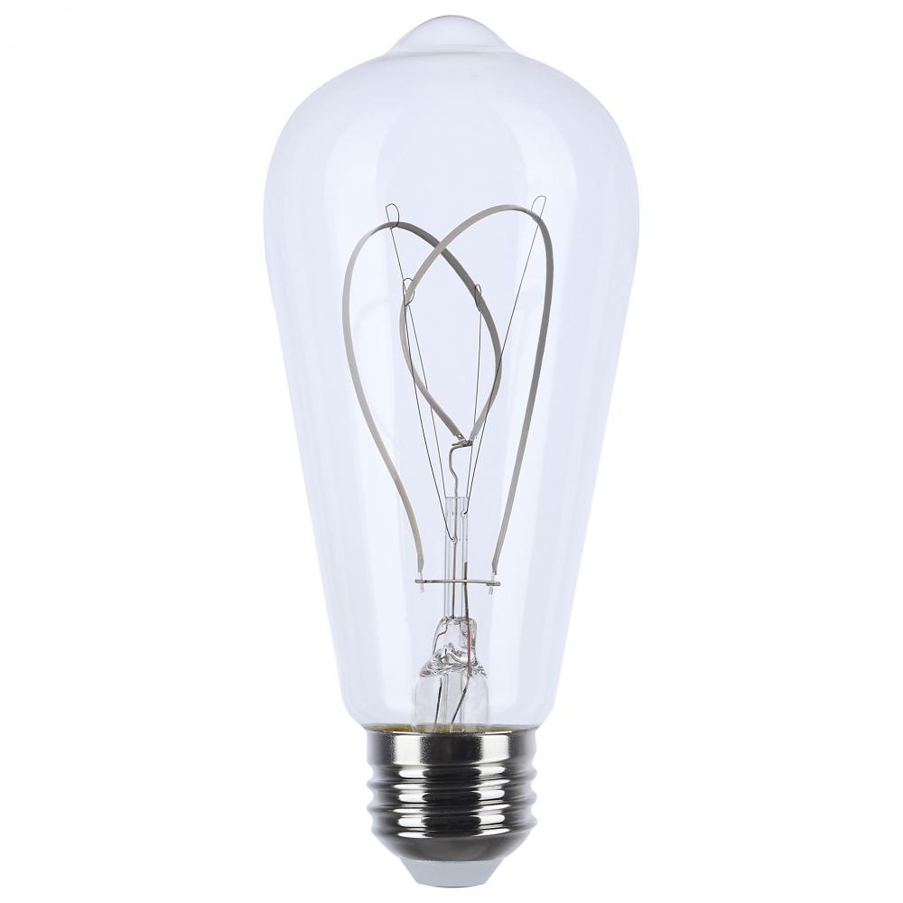 6 Watt LED; Reminiscent; Flex Gray Filament; ST19 Loop; Medium Base; 2700K CCT; Clear; 120 Volt