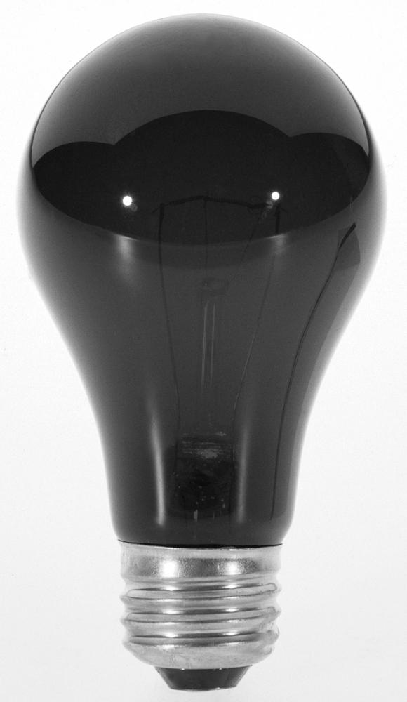 75 Watt A19 Incandescent; Black; 480 Average rated hours; Medium base; 120 Volt