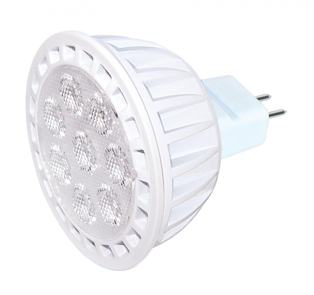 Discontinued - 7 watts; MR16 LED; GU5.3 base; 2700K; 40' beam spread; 12 volts; Dimmable