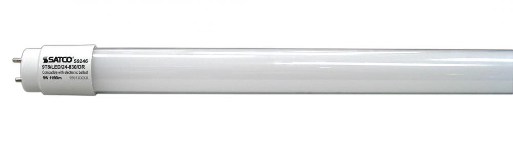 Discontinued - 9 Watt T8 LED; 50000 Average rated hours; Medium bi-pin base; 1150 Lumens; 3000K