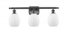  516-3W-BK-G81 - Eaton - 3 Light - 26 inch - Matte Black - Bath Vanity Light