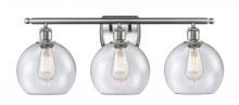  516-3W-SN-G124 - Athens - 3 Light - 28 inch - Brushed Satin Nickel - Bath Vanity Light