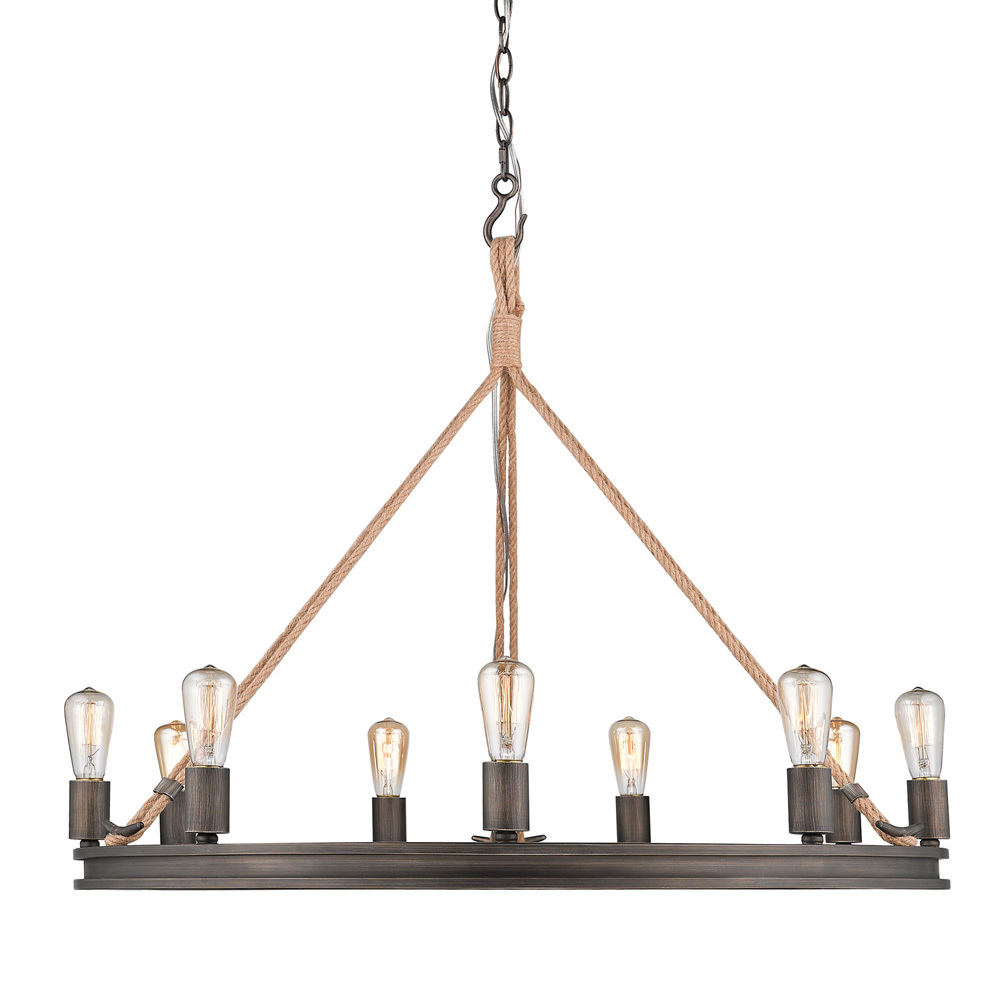 Chatham 9 Light Chandelier in Gunmetal Bronze