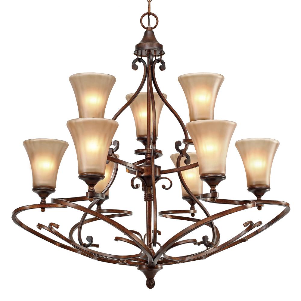 2 Tier - 9 Light Chandelier